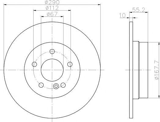 92072703 диск тормозной задний!\ MB W124/W210 2.0-4.3 96> 92072703 TEXTAR