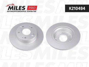 Диск тормозной (серия PRO с антикоррозионным покрытием) HONDA CIVIC 06- задний D K210494 MILES