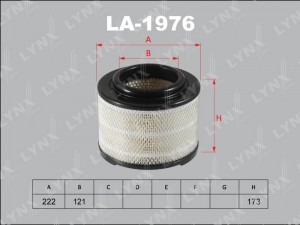 фильтр воздушный!\ Ford Ranger 05>, Mazda BT-50 2.5CD 06>, Toyota Hi-Lux 2.5D-3. LA-1976 LYNXAUTO