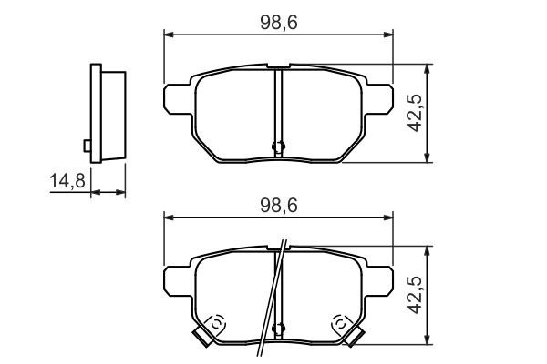 Колодки тормозные TOYOTA Auris,Corolla (07-) задние (4шт.) BOSCH 0 986 494 328 BOSCH