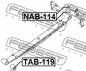 Сайлентблок задней рессоры NAB-114 NAB-114 FEBEST