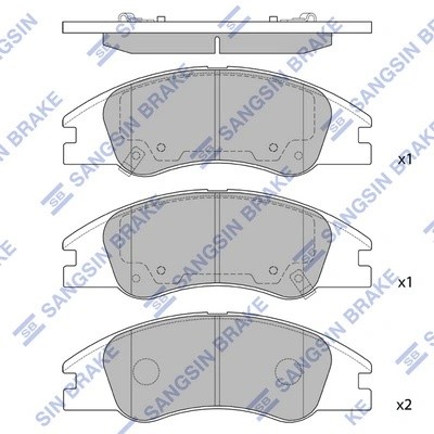 Колодки тормозные KIA CERATO/SPECTRA 04- передние SP1167 SP1167 SANGSIN