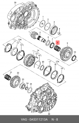Cепаратор игольч. подшипника, (мин. партия 2 шт.) 0A5311213A 0A5 311 213 A VAG