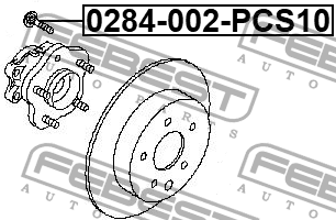 Шпилька колесная NISSAN QASHQAI (10 шт. в упаковке) 0284-002-PCS10 0284-002-PCS10 FEBEST