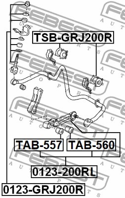 Сайлентблок задней тяги TAB-557 TAB-557 FEBEST