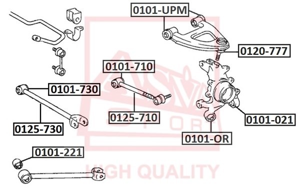 САЙЛЕНТБЛОК TOYOTA/LEXUS 0101UPM 0101-UPM ASVA