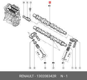 Вал распределительный RENAULT OE 130208342R RENAULT