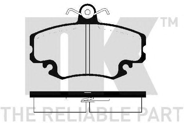 Колодки тормозные дисковые передние RENAULT LOGAN, SANDERO 229957 229957 NK