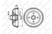 барабан тормозной!\ Opel Corsa 1.0-1.7D 93> с ABS 6025-3613-SX STELLOX