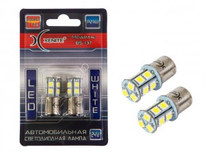 к-кт ламп! светодиодных LED P21W(1156) 24V BA15S 260LM Яркость +50% (блистер 2 ш 1009397 XENITE