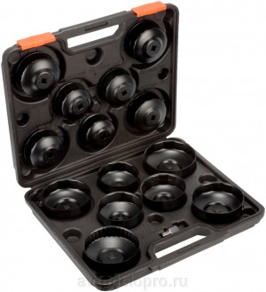 Набор съемников масляного фильтра (15 предметов) "АвтоDело" (чашка) 40535 AVTO DELO