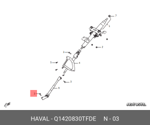 Болт GREAT WALL/HAVAL Q1420830TFDE GREAT WALL