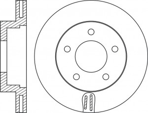 Диск тормозной MAZDA NISSAN передний (1шт.) NIBK RN2052 NIBK