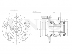 Ступица задняя (с ABS) HUB-20092 UNIO