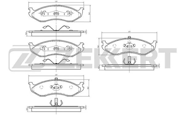 Колодки торм. диск. передн. Jeep Grand Cherokee 91- Wrangler (YJ SJ TJ) 86- Kia  BS-1271 ZEKKERT
