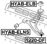 Опора шаровая нижняя HYUNDAI I40 12 2011- 1220-DF 1220-DF FEBEST