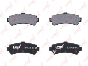 Колодки тормозные NISSAN Almera (95-00) задние (4шт.) LYNX BD-5718 LYNXAUTO
