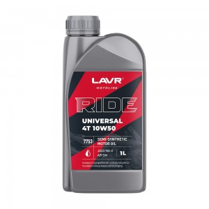 LAVR MOTO RIDE UNIVERSAL 4T 10W50 (1L) масло мотор.! полусинт.\ API SM LN7753 LAVR