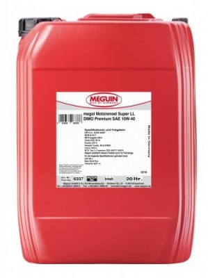 6337 Meguin Синт-ое мот.масло Megol Motorenoel Super LL DIMO Premium 10W-40 CI-4 6337 MEGUIN