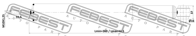 Амортизатор задний GAS.TWIN TUBE 01110-011R 01110-011R FEBEST