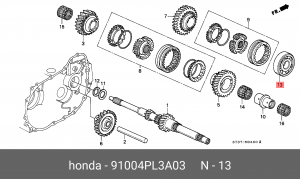 ПОДШИПНИК ОПОРНЫЙ HONDA 91004PL3A03 HONDA