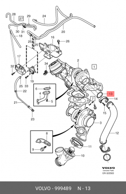 УПЛОТНИТЕЛЬНОЕ КОЛ _ O-RING 999489 999489 VOLVO