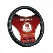 Оплетка руля (L) 39-41см черная натуральная кожа AUTOPROFI AP765BKL AUTOPROFI