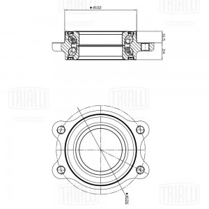 Ступица Audi A4 (07-) (перед. с подшип.) (MR 1832) MR 1832 TRIALLI