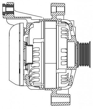 Генератор для а/м BMW X1 F48 (14-)/X3 F25 (14-) 2.0D/X1 F48 (14-) 2.0i 180A (LG  LG 2641 START VOLT