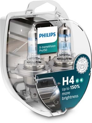Лампа 12V H4 60/55W P43t-38 +150% бокс (2шт.) X-Treme Vision Pro 150 PHILIPS 12342XVPS2 PHILIPS