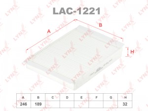 Фильтр салонный MERCEDES-BENZ C(W205) 14  LAC-1221 LAC1221 LYNXAUTO