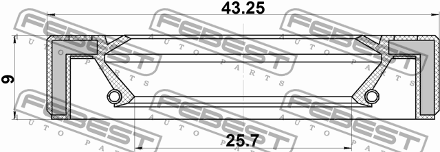 Сальник распредвала HONDA CR-V RD1 1996-2001 95GAY-27430909L 95GAY-27430909L FEBEST