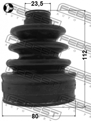 Пыльник ШРУСа внутренний 80X112X23.5 CHRYSLER SEBRING (JR) 2001-2006 2015-SEBT 2015-SEBT FEBEST