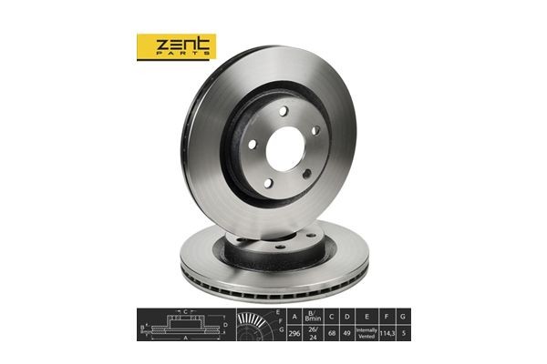 диск тормозной передний! Nissan Teana 2.5-3.5 08> Z06070 ZENTPARTS