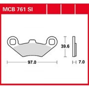 Колодки дисковые MCB761SI MCB761SI TRW LUCAS