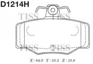 Колодки тормозные дисковые D1214H D1214H MK KASHIYAMA