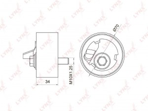 ролик натяжной ГРМ!\ Subaru Impresa/Legasy 1.6-2.2 90> PB-1056 LYNXAUTO
