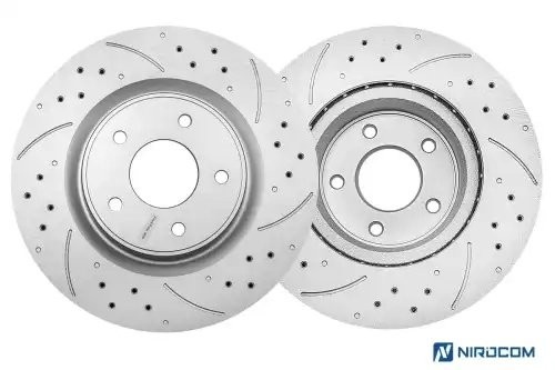 Передний тормозной диск Evolution с перфорацией и насечками, в покрытии GEOMET JBR1559 POWERSTOP