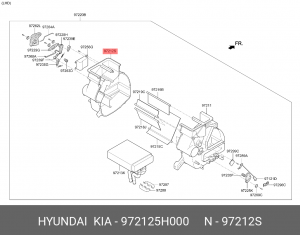 КОРПУС ОТОПИТЕЛЯ САЛОНА 972125H000 972125H000 HYUNDAI