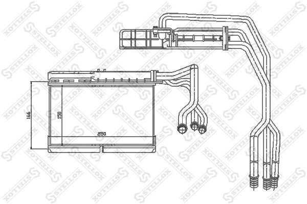 радиатор печки!\ BMW E34 1.8-4.0/2.4TD/2.5TD 88-97 10-35073-SX STELLOX