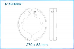 Тормозные колодки задние барабанные C14CR0047 C14CR0047 CWORKS