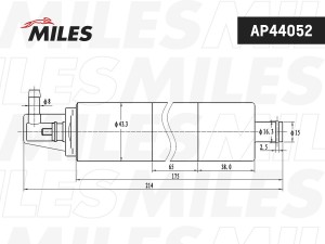 Насос топливный (4 bar) MERCEDES-BENZ 124/140/202/210/208 2.0-6.0 (Бензин)/ (BOS AP44052 MILES