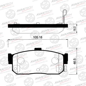 Колодки тормозные дисковые Avantech задние AV714 AVANTECH