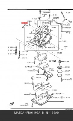 FN01199A1B Трубка вн акпп FN01199A1B MAZDA