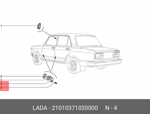 Выключатель освещения салона дверной ВАЗ-2101 (LADA) 21010371020000 LADA VAZ