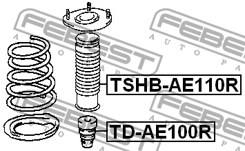 Пыльник заднего амортизатора TSHB-AE110R FEBEST
