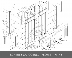 Уплотнитель двери вертикальный Schmitz 750912 SCHMITZ CARGOBULL