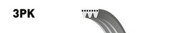 Ремень приводной поликлиновой 3PK648 GATES 3-PK-648 GATES