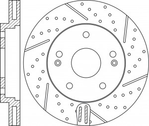 Диск тормозной HYUNDAI Santa Fe (00-) (4WD) (R16) передний (1шт.) NIBK RN1209DSET NIBK