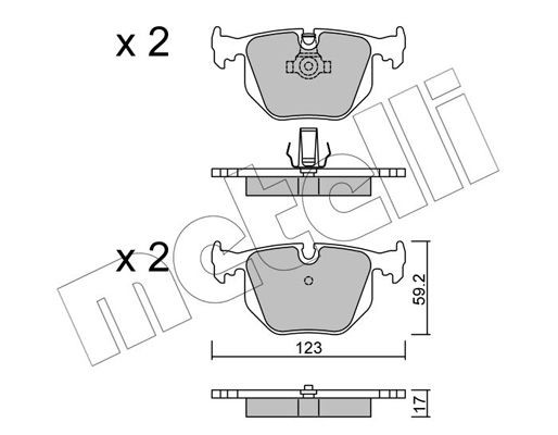 BMW X3 E83 (2004>)/RANGE ROVER III (LM) (2002>) 22-0560-0 METELLI